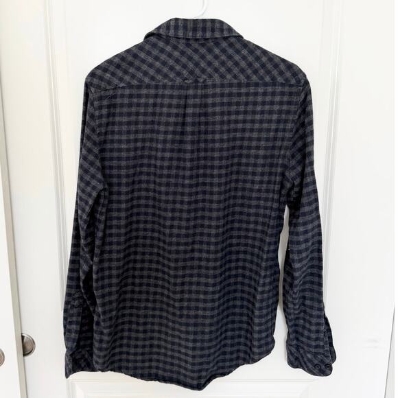 Samsoe Samsoe Liam Plaid Flannel Cotton Button Down Medium - Picture 3 of 6